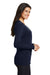 Port Authority L515 Womens Long Sleeve Cardigan Sweater Navy Blue Side