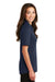 Port Authority L5200 Womens Silk Touch Performance Moisture Wicking Short Sleeve Polo Shirt Navy Blue Side