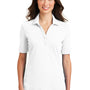 Port Authority Womens Silk Touch Performance Moisture Wicking Short Sleeve Polo Shirt - White - Closeout