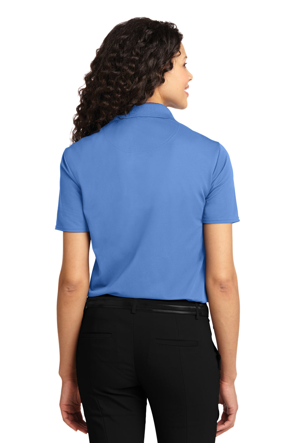 Port Authority L525 Womens Dry Zone Moisture Wicking Short Sleeve Polo Shirt Blue Lake Back