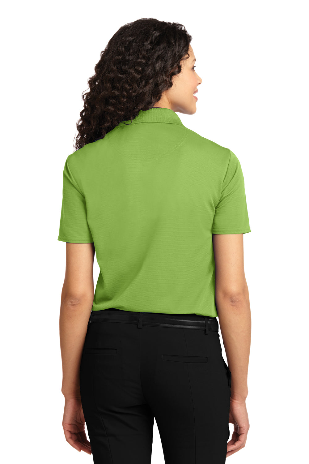 Port Authority L525 Womens Dry Zone Moisture Wicking Short Sleeve Polo Shirt Green Oasis Back