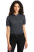 Port Authority L525 Womens Dry Zone Moisture Wicking Short Sleeve Polo Shirt Iron Grey Front