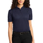 Port Authority Womens Dry Zone Moisture Wicking Short Sleeve Polo Shirt - Navy Blue