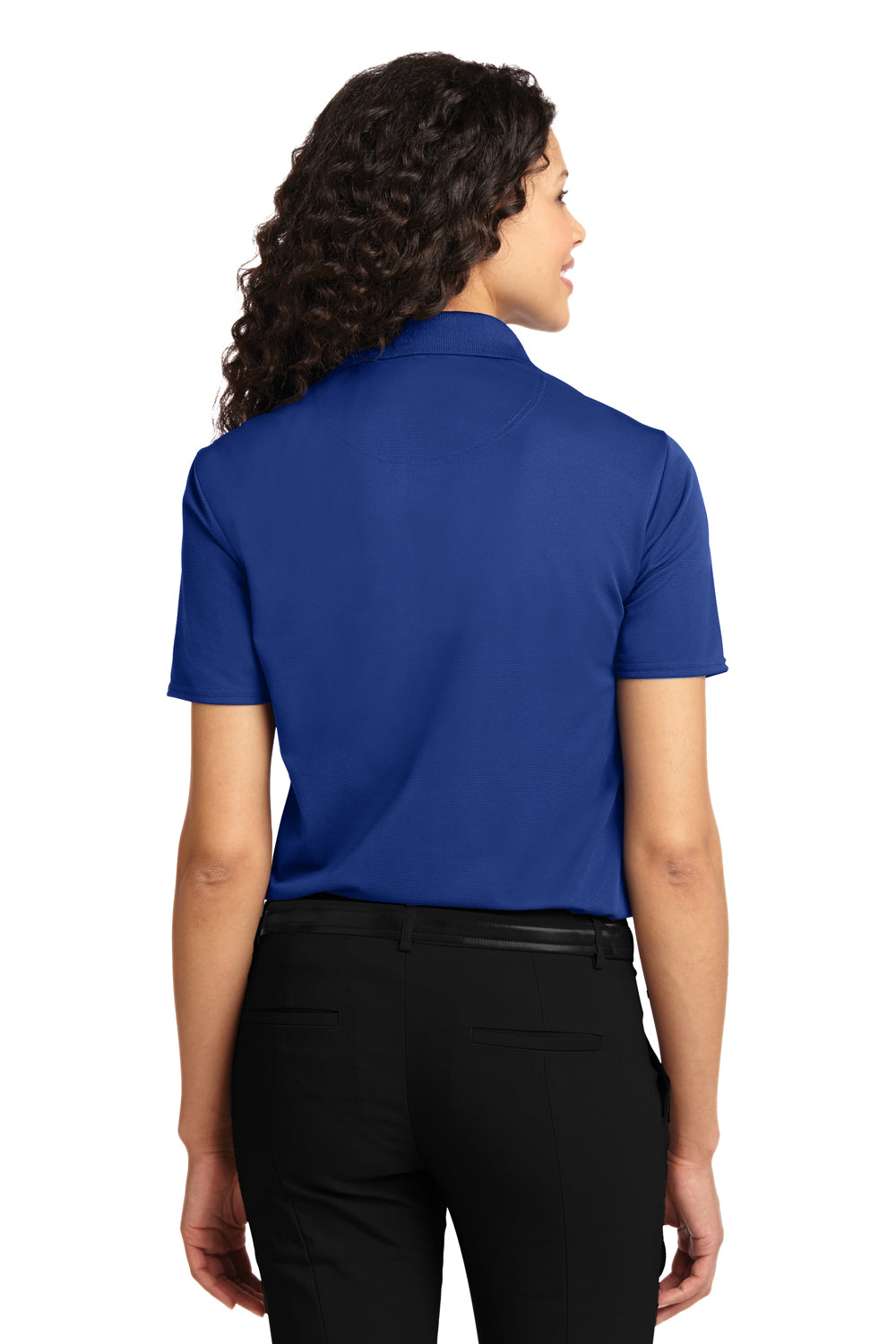 Port Authority L525 Womens Dry Zone Moisture Wicking Short Sleeve Polo Shirt Royal Blue Back
