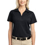 Port Authority Womens Tech Moisture Wicking Short Sleeve Polo Shirt - Black