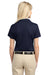 Port Authority L527 Womens Tech Moisture Wicking Short Sleeve Polo Shirt Navy Blue Back