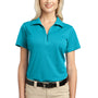 Port Authority Womens Tech Moisture Wicking Short Sleeve Polo Shirt - Deep Teal Blue - Closeout
