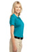 Port Authority L527 Womens Tech Moisture Wicking Short Sleeve Polo Shirt Teal Blue Side