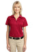 Port Authority L527 Womens Tech Moisture Wicking Short Sleeve Polo Shirt Red Front