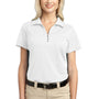 Port Authority Womens Tech Moisture Wicking Short Sleeve Polo Shirt - White - Closeout