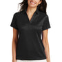 Port Authority Womens Performance Moisture Wicking Short Sleeve Polo Shirt - Black