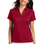 Port Authority Womens Performance Moisture Wicking Short Sleeve Polo Shirt - Rich Red