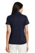 Port Authority L528 Womens Performance Moisture Wicking Short Sleeve Polo Shirt Navy Blue Back