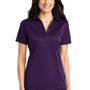Port Authority Womens Silk Touch Performance Moisture Wicking Short Sleeve Polo Shirt - Bright Purple