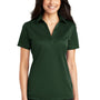 Port Authority Womens Silk Touch Performance Moisture Wicking Short Sleeve Polo Shirt - Dark Green