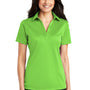 Port Authority Womens Silk Touch Performance Moisture Wicking Short Sleeve Polo Shirt - Lime Green