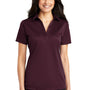 Port Authority Womens Silk Touch Performance Moisture Wicking Short Sleeve Polo Shirt - Maroon