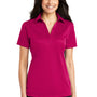 Port Authority Womens Silk Touch Performance Moisture Wicking Short Sleeve Polo Shirt - Raspberry Pink