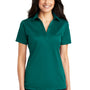 Port Authority Womens Silk Touch Performance Moisture Wicking Short Sleeve Polo Shirt - Teal Green