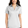 Port Authority Womens Silk Touch Performance Moisture Wicking Short Sleeve Polo Shirt - White