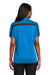 Port Authority L547 Womens Silk Touch Performance Moisture Wicking Short Sleeve Polo Shirt Brilliant Blue/Black Back
