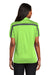 Port Authority L547 Womens Silk Touch Performance Moisture Wicking Short Sleeve Polo Shirt Lime Green/Grey Back