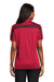 Port Authority L547 Womens Silk Touch Performance Moisture Wicking Short Sleeve Polo Shirt Red/Black Back