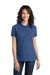 Port Authority L555 Womens Moisture Wicking Short Sleeve Polo Shirt Moonlight Blue Front