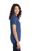Port Authority L555 Womens Moisture Wicking Short Sleeve Polo Shirt Moonlight Blue Side