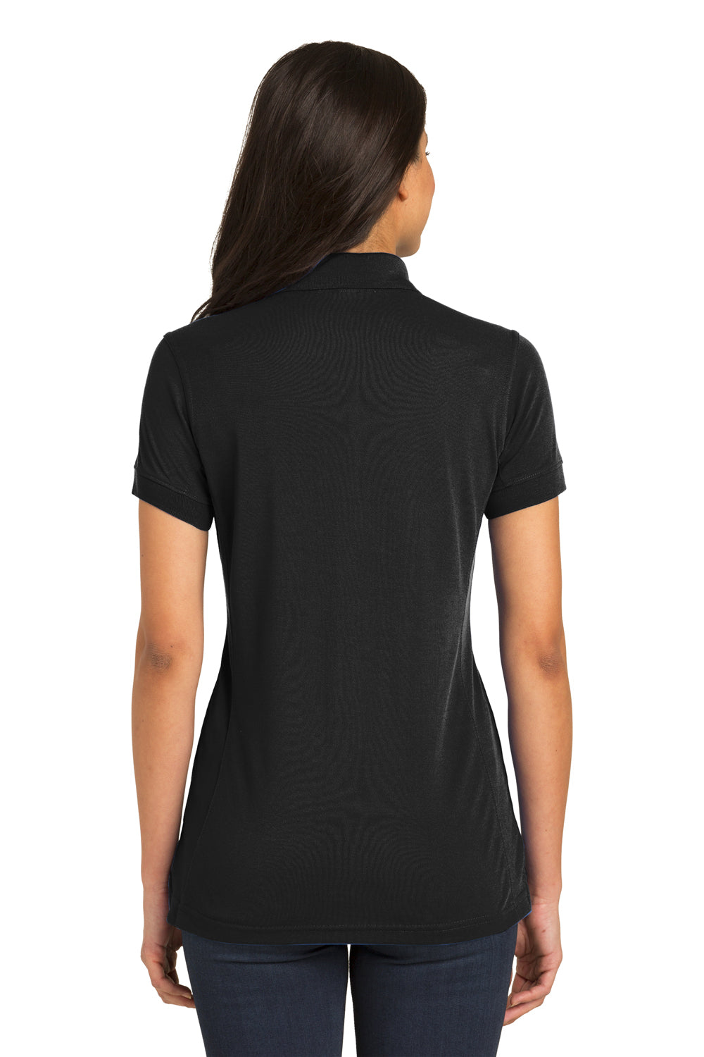 Port Authority L567 Womens 5-in-1 Performance Moisture Wicking Short Sleeve Polo Shirt Black Back