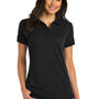 Port Authority Womens 5-in-1 Performance Moisture Wicking Short Sleeve Polo Shirt - Black - Closeout