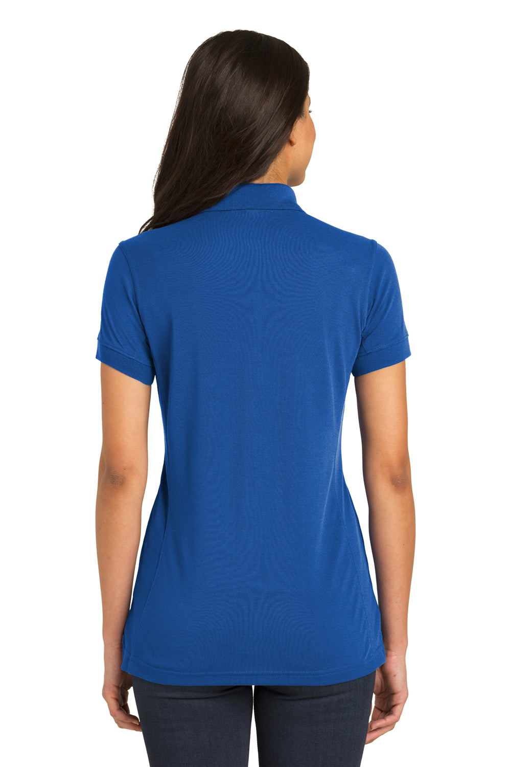 Port Authority L567 Womens 5-in-1 Performance Moisture Wicking Short Sleeve Polo Shirt Royal Blue Back
