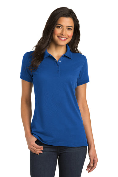 Port Authority L567 Womens 5-in-1 Performance Moisture Wicking Short Sleeve Polo Shirt Royal Blue Front