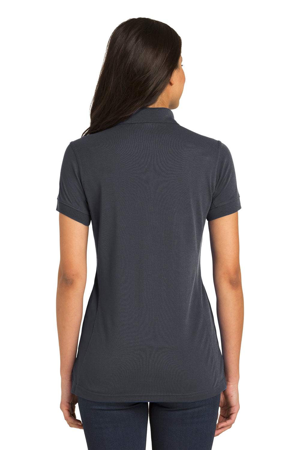 Port Authority L567 Womens 5-in-1 Performance Moisture Wicking Short Sleeve Polo Shirt Slate Grey Back