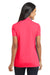Port Authority L568 Womens Cotton Touch Performance Moisture Wicking Short Sleeve Polo Shirt Hot Coral Pink Back