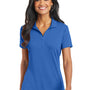 Port Authority Womens Cotton Touch Performance Moisture Wicking Short Sleeve Polo Shirt - Strong Blue