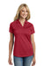 Port Authority L569 Womens Moisture Wicking Short Sleeve Polo Shirt Red Front