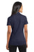 Port Authority L571 Womens Dimension Moisture Wicking Short Sleeve Polo Shirt Navy Blue Back