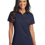 Port Authority Womens Dimension Moisture Wicking Short Sleeve Polo Shirt - Dark Navy Blue