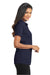 Port Authority L571 Womens Dimension Moisture Wicking Short Sleeve Polo Shirt Navy Blue Side