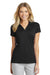 Port Authority L573 Womens Rapid Dry Moisture Wicking Short Sleeve Polo Shirt Black Front