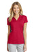 Port Authority L573 Womens Rapid Dry Moisture Wicking Short Sleeve Polo Shirt Red Front