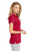Port Authority L573 Womens Rapid Dry Moisture Wicking Short Sleeve Polo Shirt Red Side