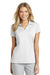 Port Authority L573 Womens Rapid Dry Moisture Wicking Short Sleeve Polo Shirt White Front