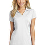 Port Authority Womens Rapid Dry Moisture Wicking Short Sleeve Polo Shirt - White - Closeout
