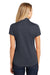 Port Authority L574 Womens Digi Heather Performance Moisture Wicking Short Sleeve Polo Shirt Dark Grey Back
