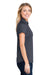 Port Authority L574 Womens Digi Heather Performance Moisture Wicking Short Sleeve Polo Shirt Dark Grey Side