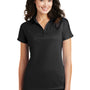 Port Authority Womens Crossover Moisture Wicking Short Sleeve Polo Shirt - Black