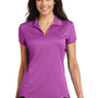 Port Authority Womens Trace Moisture Wicking Short Sleeve Polo Shirt - Heather Berry Pink