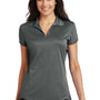 Port Authority Womens Trace Moisture Wicking Short Sleeve Polo Shirt - Heather Charcoal Grey
